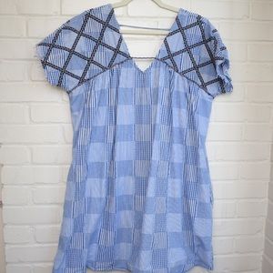 EUC maeve tatum embroidered tunic dress Large